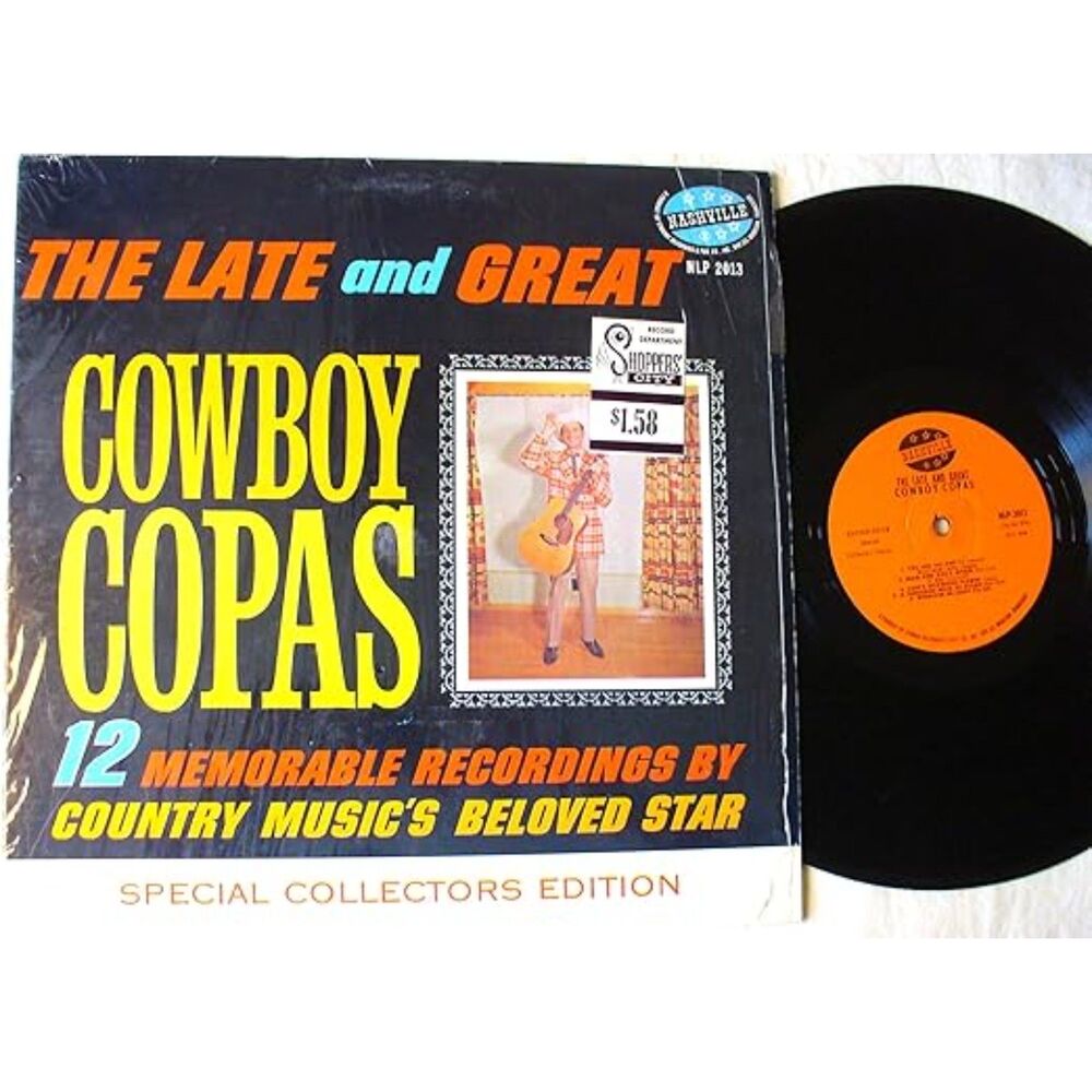The Late Great Cowboy Copas 12 Recordings Country Music's Beloved Star Vinyl LP